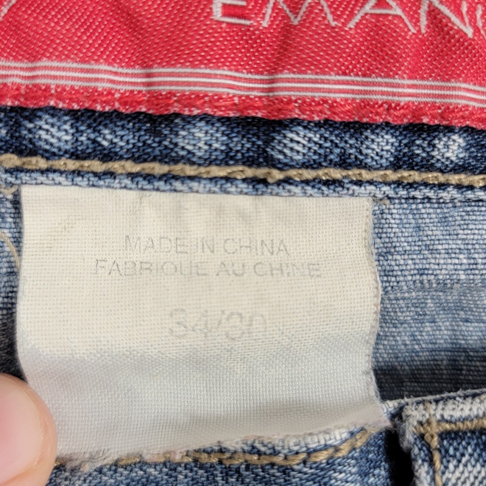 Emanuel Emanuel Ungaro Mens Straight Leg Jeans Blue Medium Wash 34x30 Designer - Picture 3 of 7